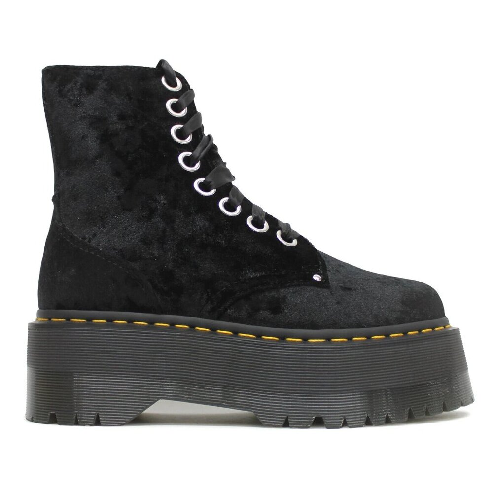 Dr. Martens Womens Boots Vegan Jadon Max Casual Lace Up Ankle Crushed Velvet W6